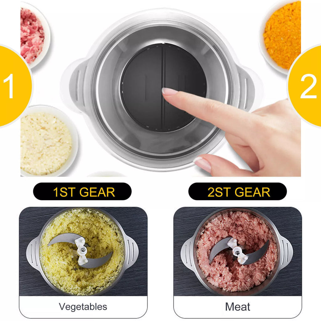 NovaChef 2L 食物切碎机——300W 电机，4D 不锈钢刀片