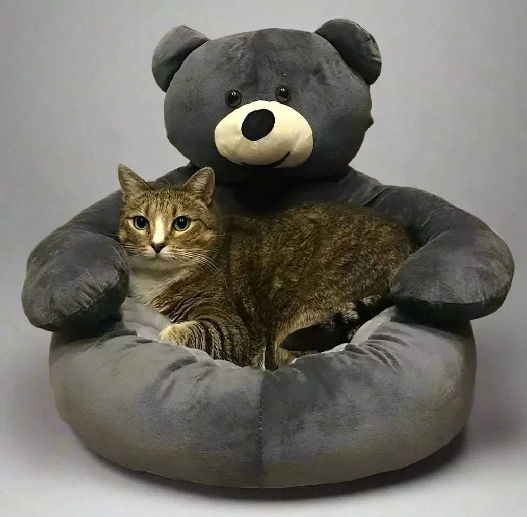CozyNest Cat Bed — Raised Edge Design, Removable Washable Cover