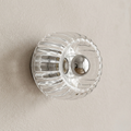 Scandi Round Ribbed Glass Wall Sconce