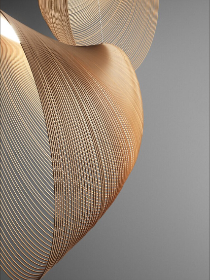 Everwood Birch Wood Pendant Light Fixture Ceiling Mount