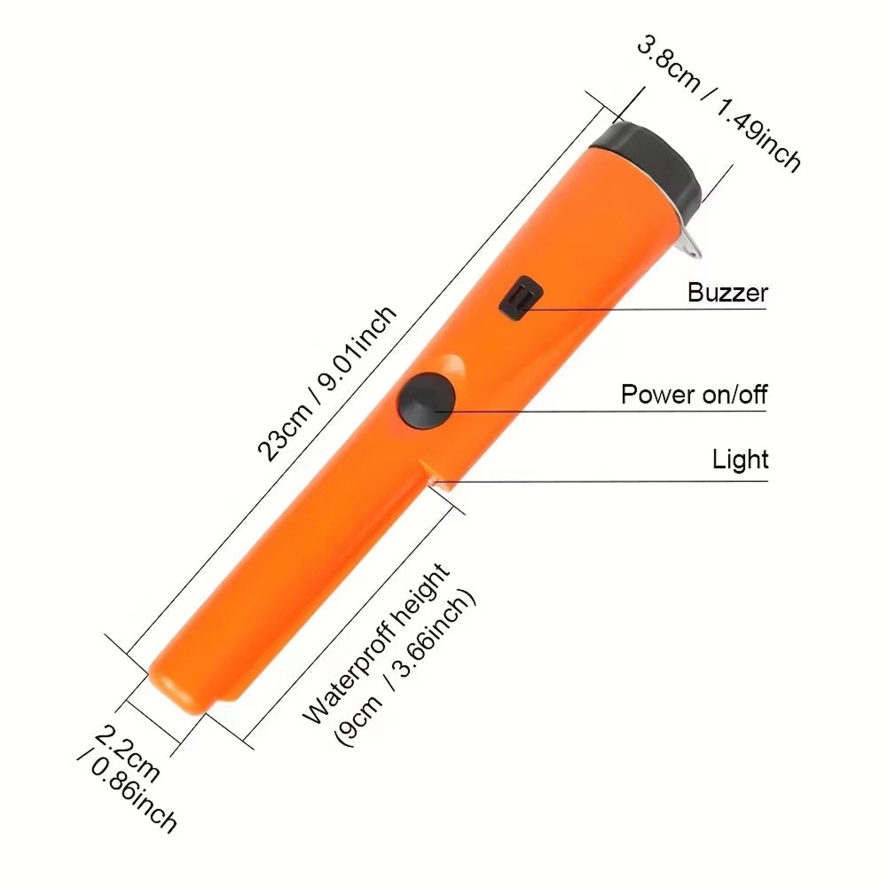 IP66 Waterproof Pinpointer — 360° Scan, Audio/Vibration Alerts