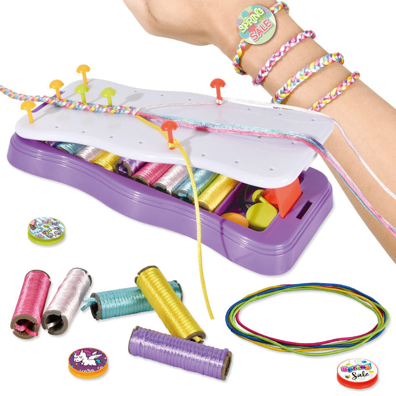 Kit de telar para pulseras de la amistad para niños — Set creativo de tejido artesanal