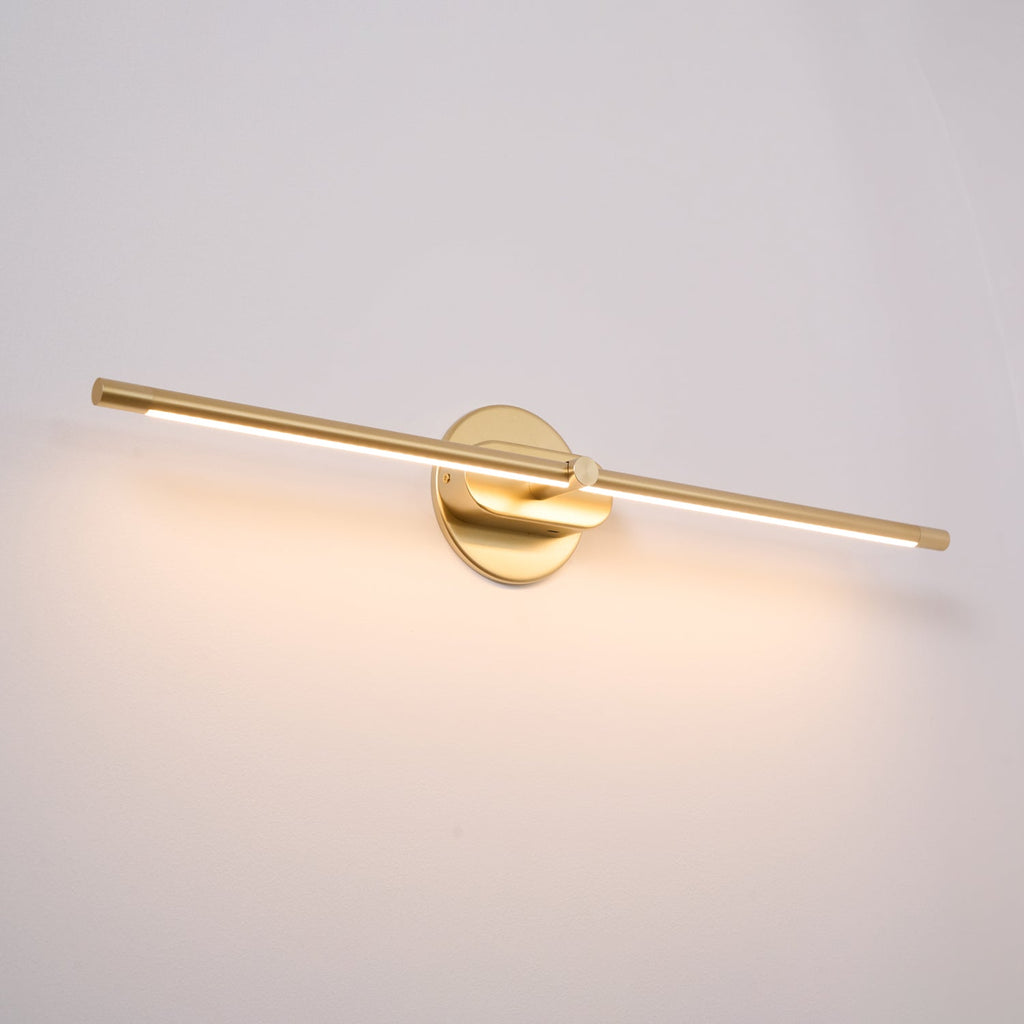 Aplique de pared LED inalámbrico — perfil lineal delgado, recargable, control táctil