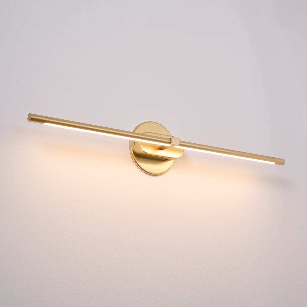 Aplique de pared LED inalámbrico — perfil lineal delgado, recargable, control táctil
