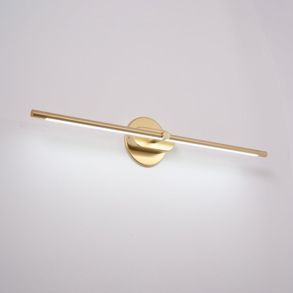 Aplique de pared LED inalámbrico — perfil lineal delgado, recargable, control táctil
