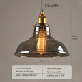 Retro Industrial Glass Pendant Light For Home And Bar