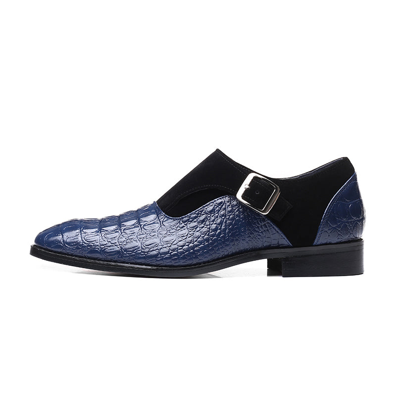 Zapatos Oxford de vestir para hombre de cuero sintético texturizado con cordones