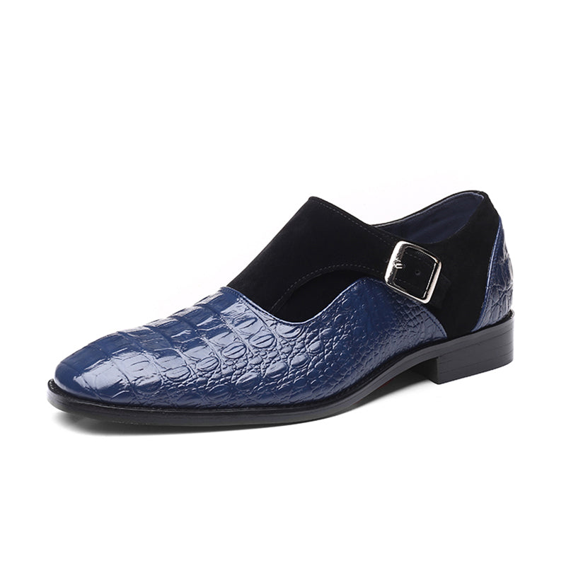 Zapatos Oxford de vestir para hombre de cuero sintético texturizado con cordones