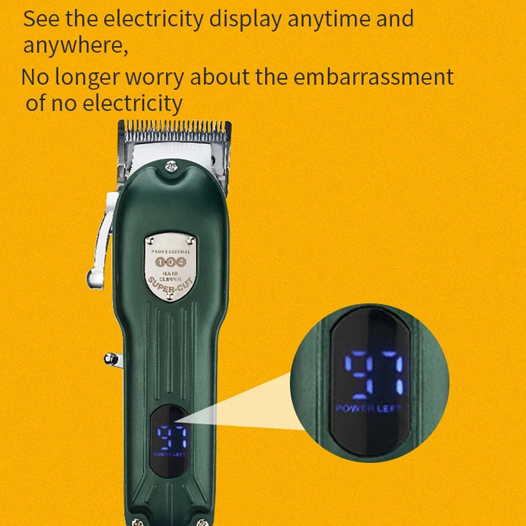 Wiederaufladbare Tierhaarschneider — Leiser Motor, Stahlklingen und LED-Display