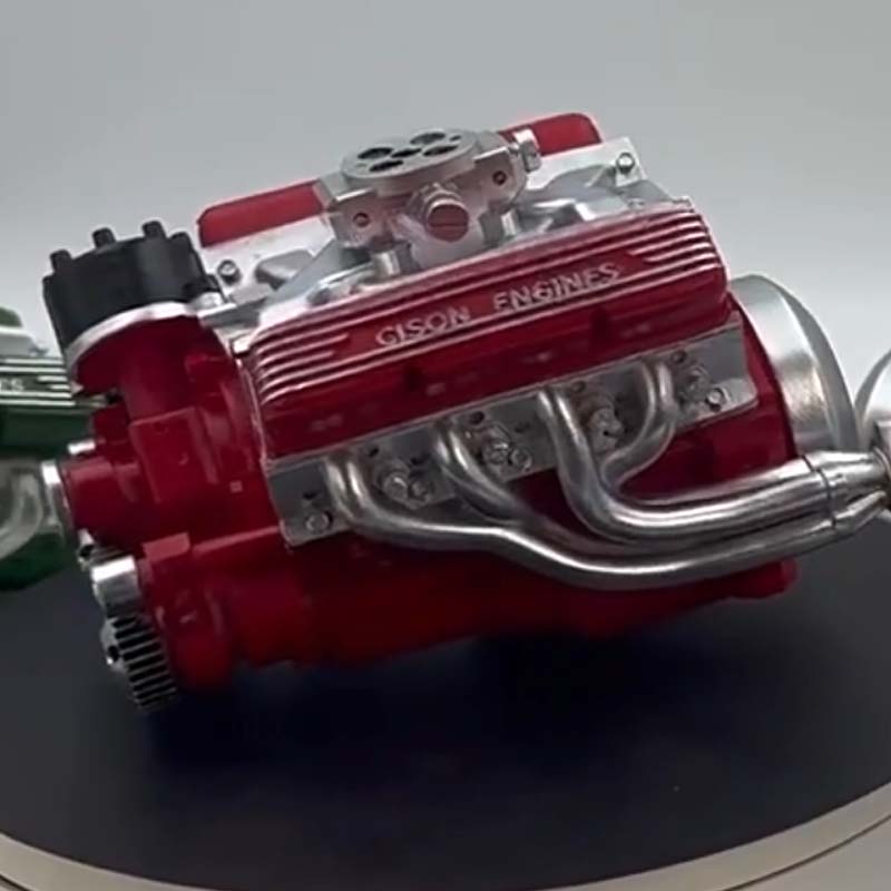 Gasoline-Powered V8 Kit — Functional Mini Motor, CDI, CNC Metal Parts