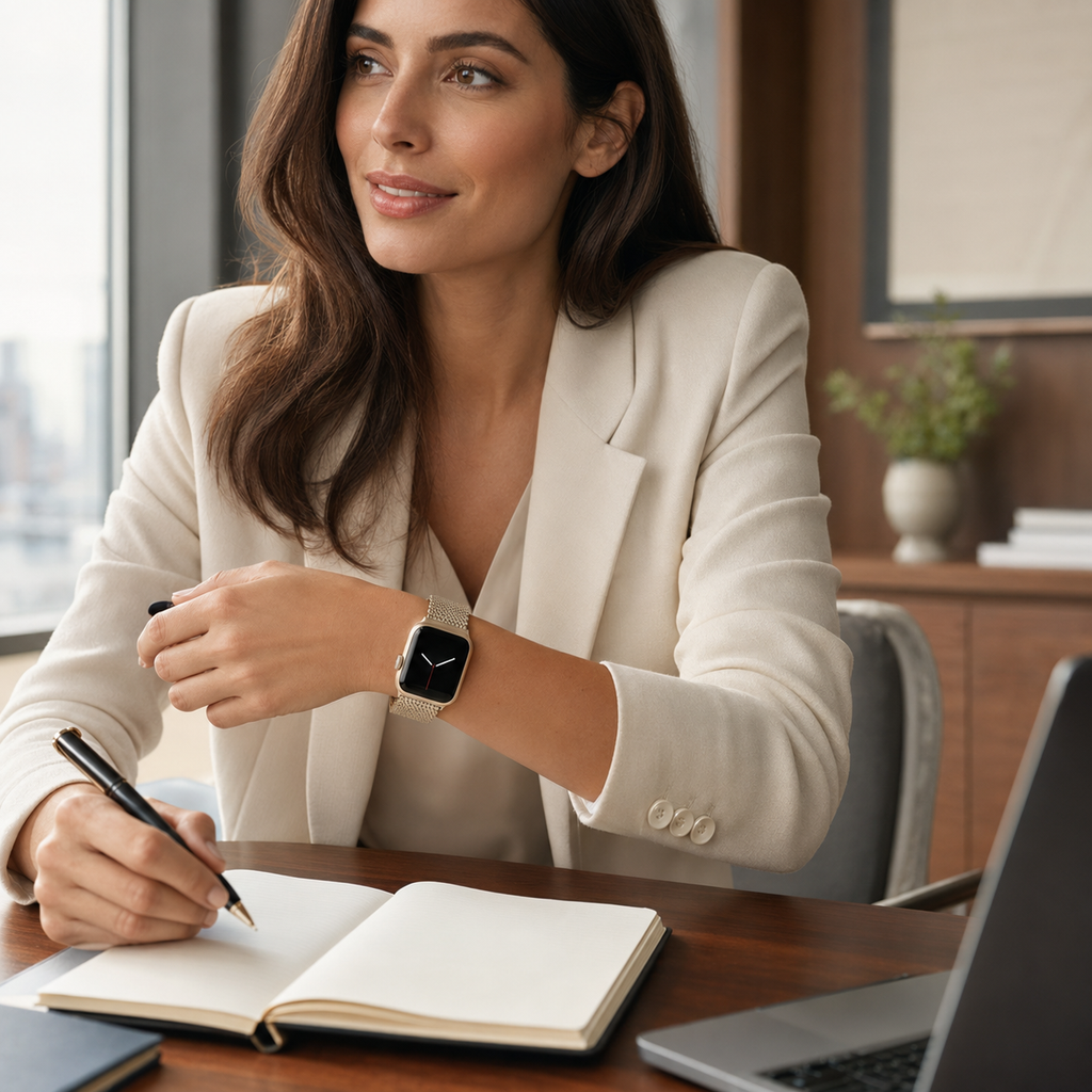 Correa de acero tejida para Apple Watch de 38mm–49mm — Cierre magnético
