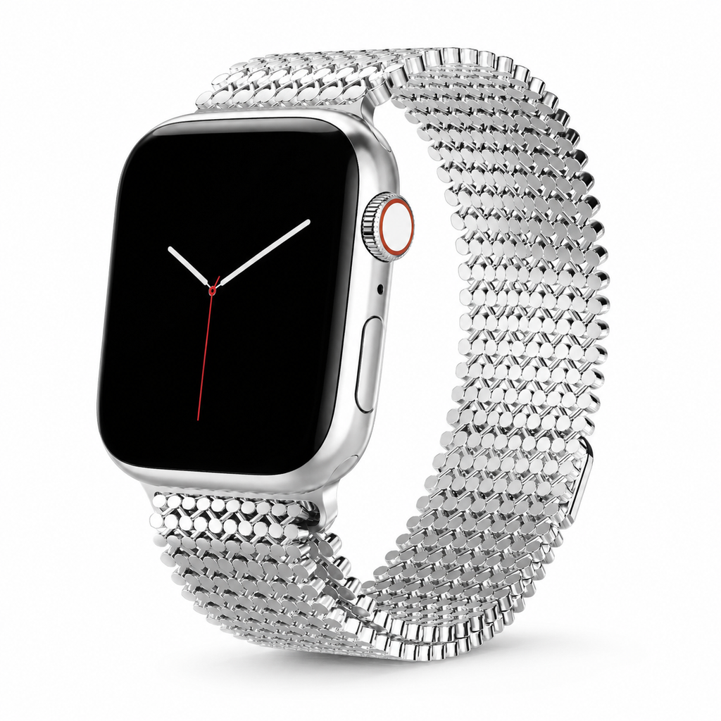 Correa de acero tejida para Apple Watch de 38mm–49mm — Cierre magnético