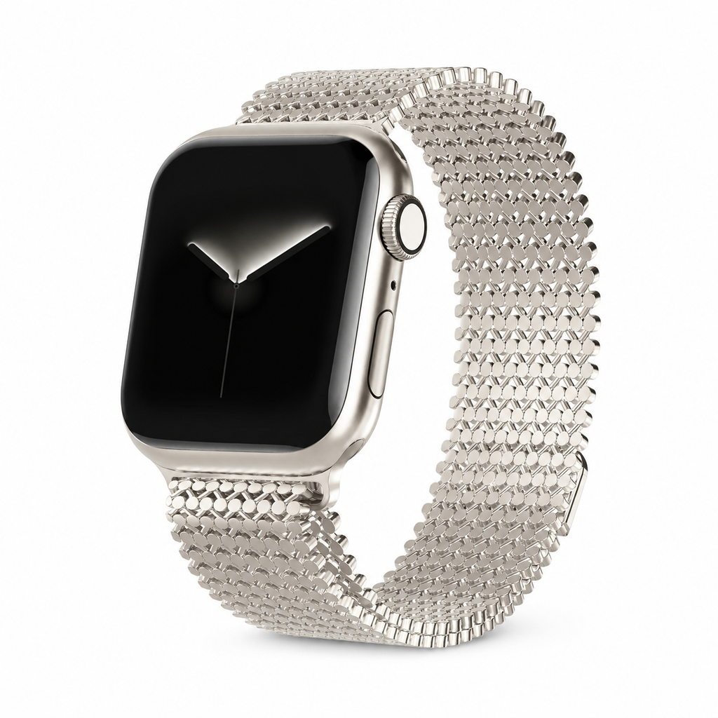 Correa de acero tejida para Apple Watch de 38mm–49mm — Cierre magnético