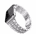 プレミアム3列メタルApple Watchストラップ、38–49mm、4色