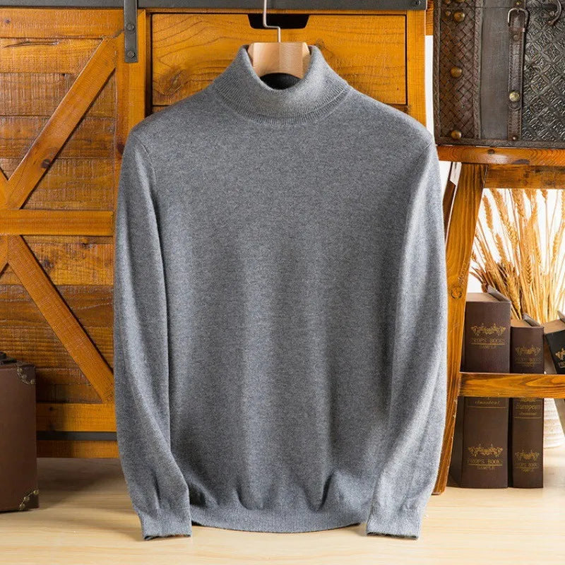 Men's Pure Cashmere Turtleneck Sweater | Euroselle