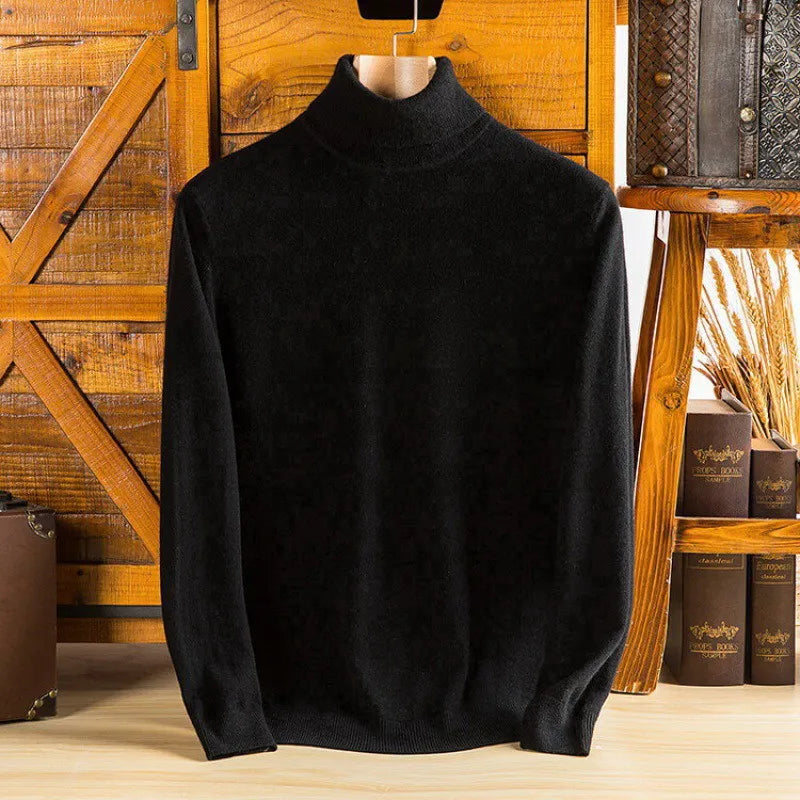 Men's Pure Cashmere Turtleneck Sweater | Euroselle