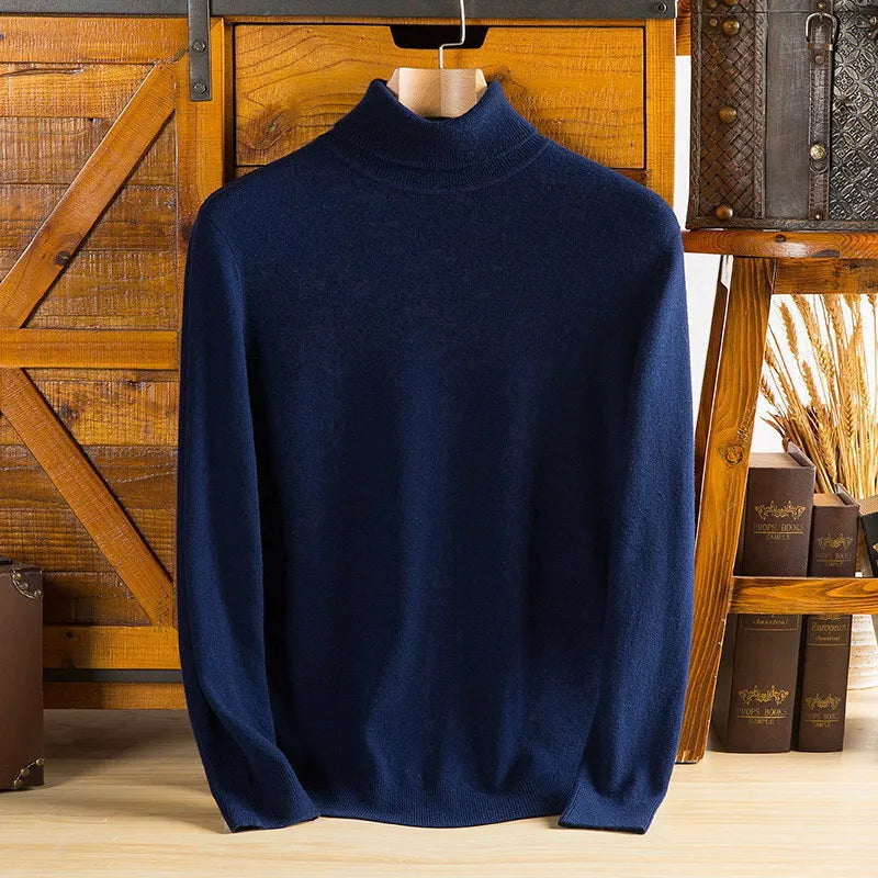 Men's Pure Cashmere Turtleneck Sweater | Euroselle