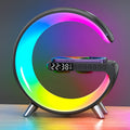 Budík s funkcí simulace východu slunce — RGB světlo, Bluetooth reproduktor, bezdrátové nabíjení