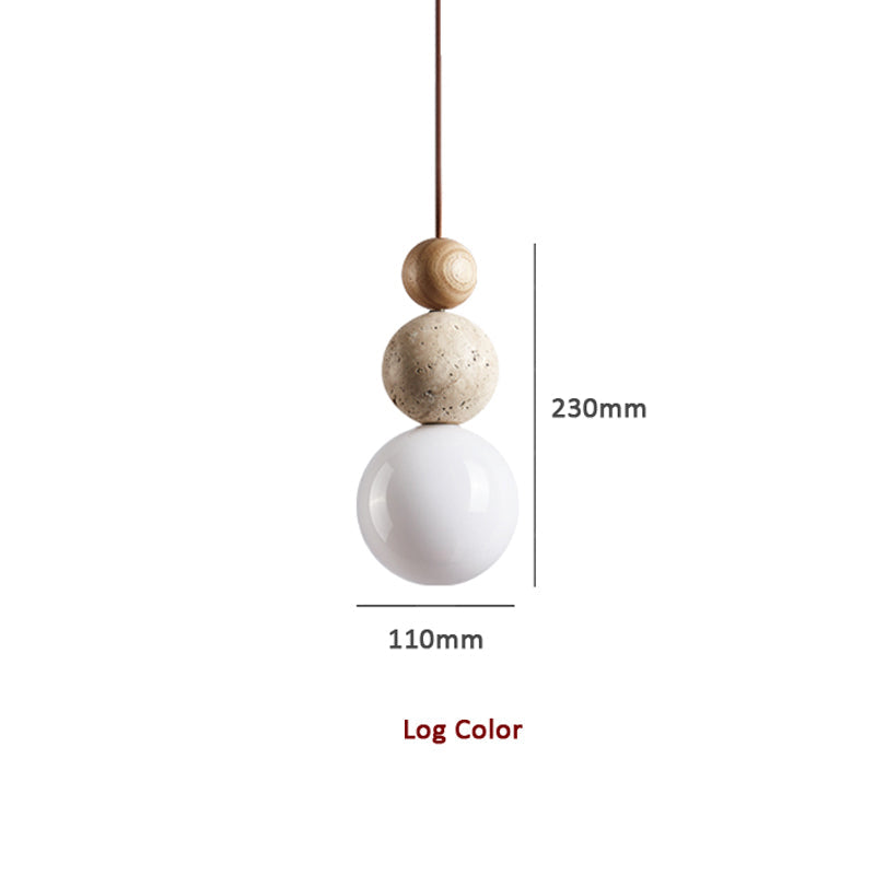 Modern Minimal Travertine Pendant Light