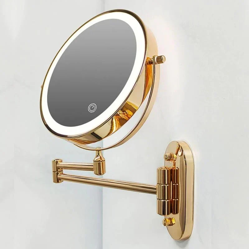 LED-Vergrößerungsspiegel, 8-Inch — Wandmontage, Touch-Steuerung, per USB wiederaufladbar