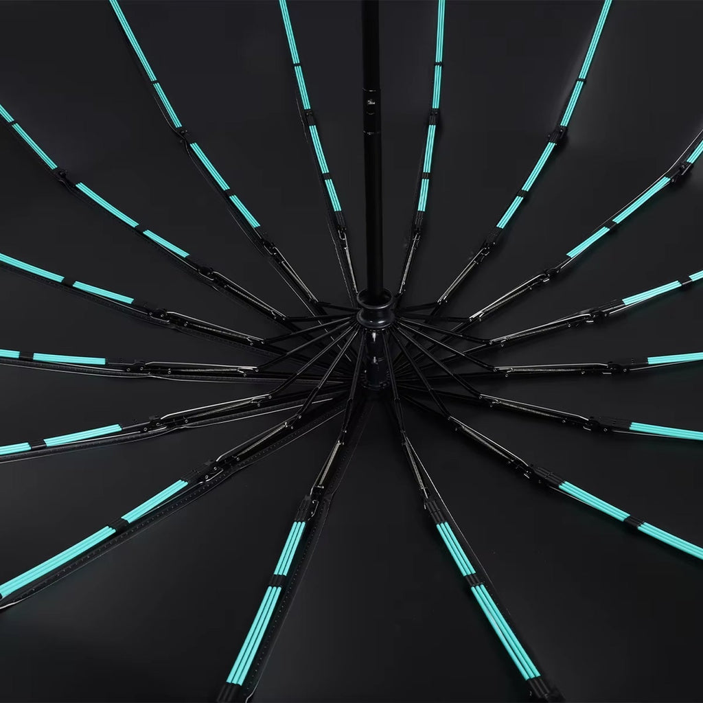 Robuuste, windbestendige paraplu met automatische opening en een doek van 47 inch – versterkte bescherming tegen storm, met één druk op de knop te openen, compact op te vouwen tot 15 inch voor