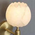 Rose Marmor-Wandleuchte
