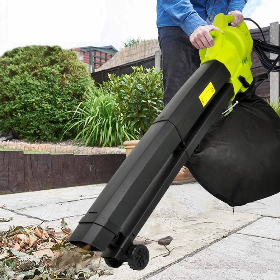 Soffiatore, aspiratore e trituratore elettrico per foglie 3 in 1 — Sacco da 35 L, triturazione 10:1