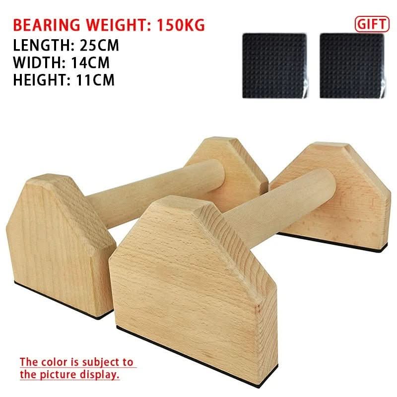 Parallettes in legno per piegamenti e calisthenics CoreFlex — Impugnatura antiscivolo, robusto telaio di supporto
