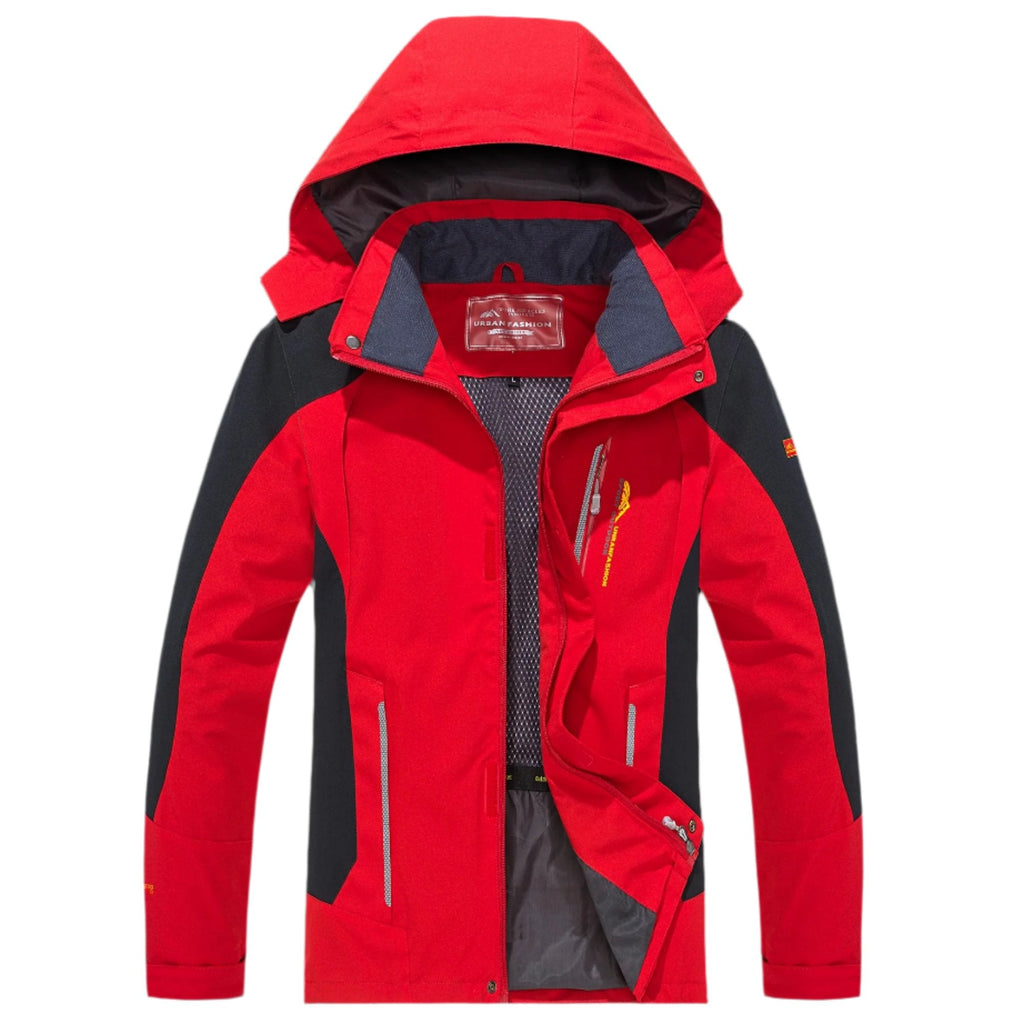 Men's Waterproof Windproof Hiking Jacket — Breathable Hooded Shell