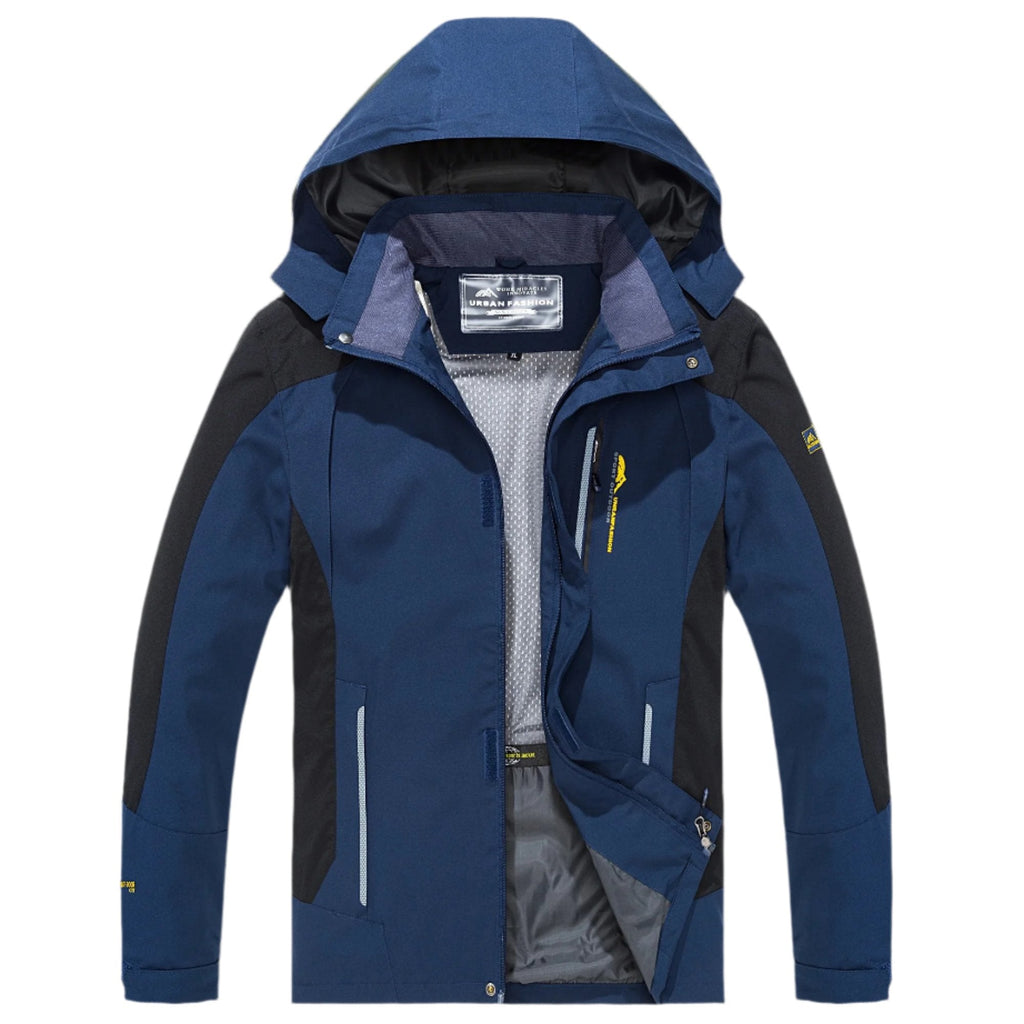 Men's Waterproof Windproof Hiking Jacket — Breathable Hooded Shell