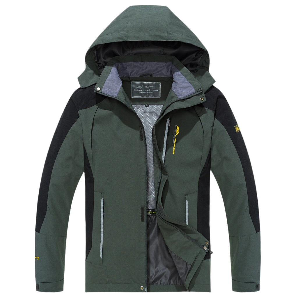 Men's Waterproof Windproof Hiking Jacket — Breathable Hooded Shell