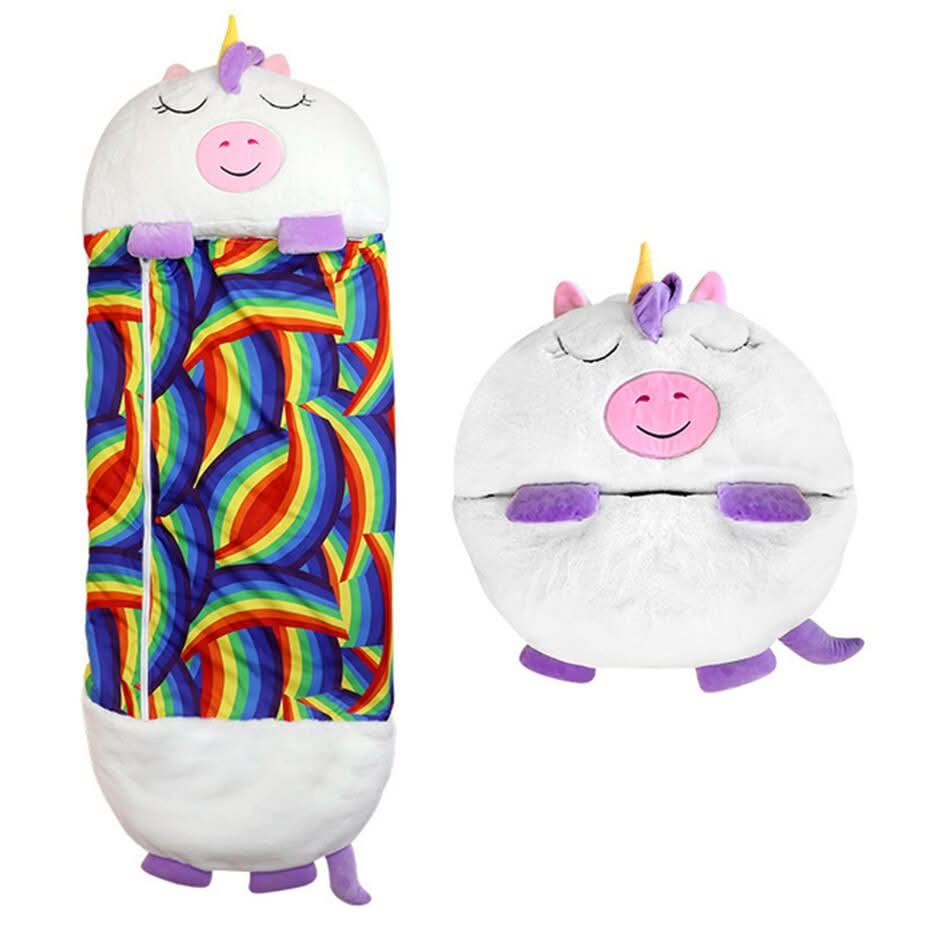 SnugglePals 2v1 plyšový spací pytel pro děti — plyšové zvířátko se promění v postel