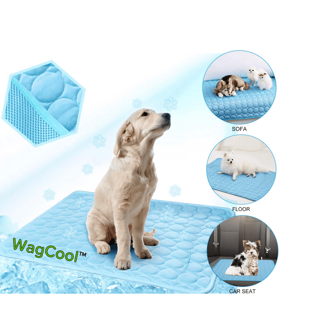 Tappetino rinfrescante in gel di seta ghiacciata ad attivazione automatica per cani e gatti, lavabile