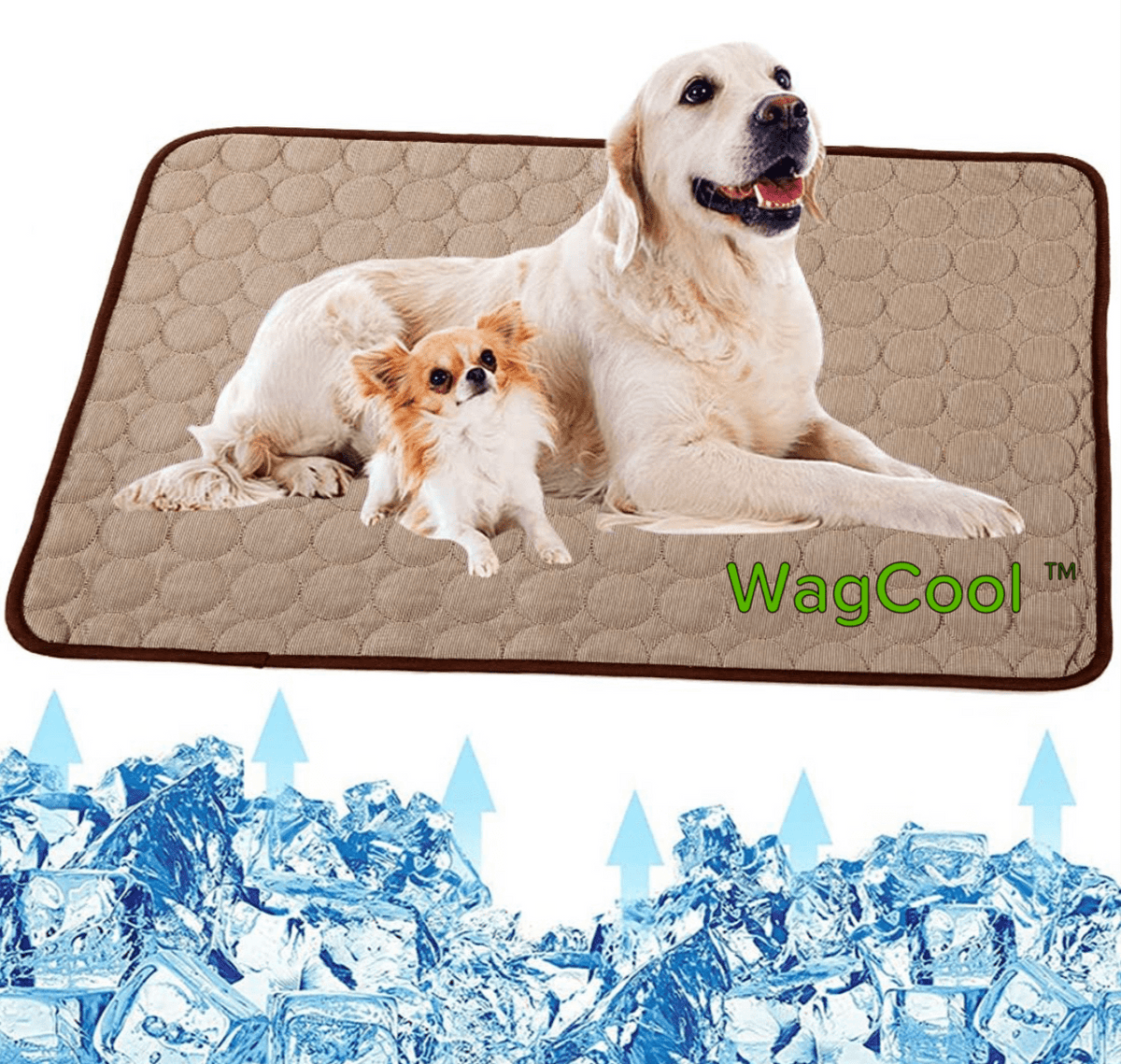 Tappetino rinfrescante in gel di seta ghiacciata ad attivazione automatica per cani e gatti, lavabile