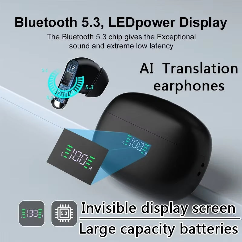 Realtime vertalende oordopjes — 144 talen, Bluetooth 5.3