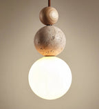 Modern Minimal Travertine Pendant Light