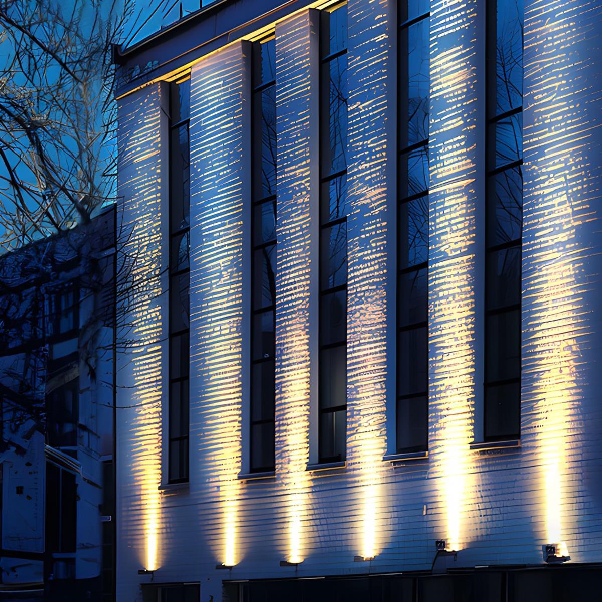 Šedý nastavitelný voděodolný LED reflektor, tlakově litý hliník, 20W-80W