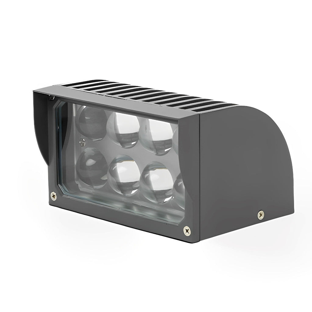 Šedý nastavitelný voděodolný LED reflektor, tlakově litý hliník, 20W-80W
