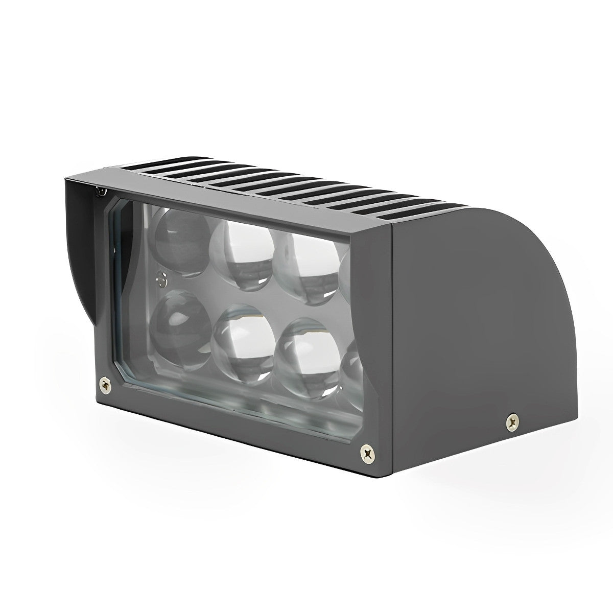 Šedý nastavitelný voděodolný LED reflektor, tlakově litý hliník, 20W-80W
