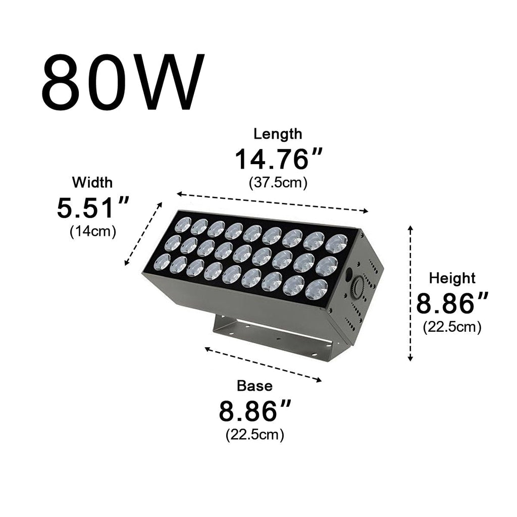 Šedý nastavitelný voděodolný LED reflektor, tlakově litý hliník, 20W-80W