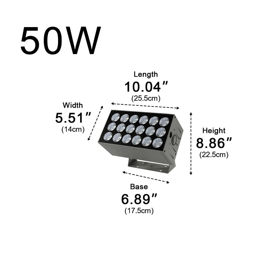 Šedý nastavitelný voděodolný LED reflektor, tlakově litý hliník, 20W-80W