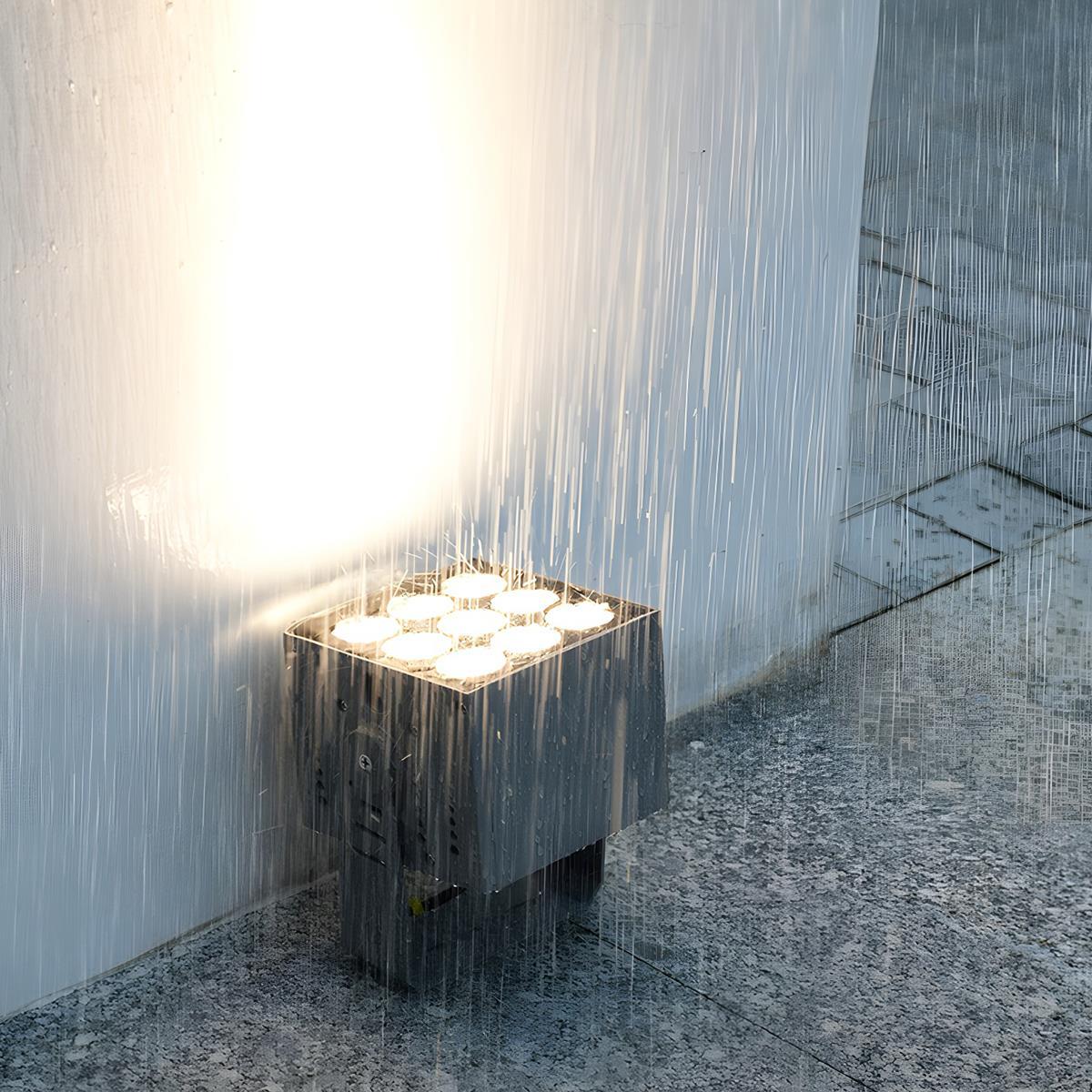 Šedý nastavitelný voděodolný LED reflektor, tlakově litý hliník, 20W-80W
