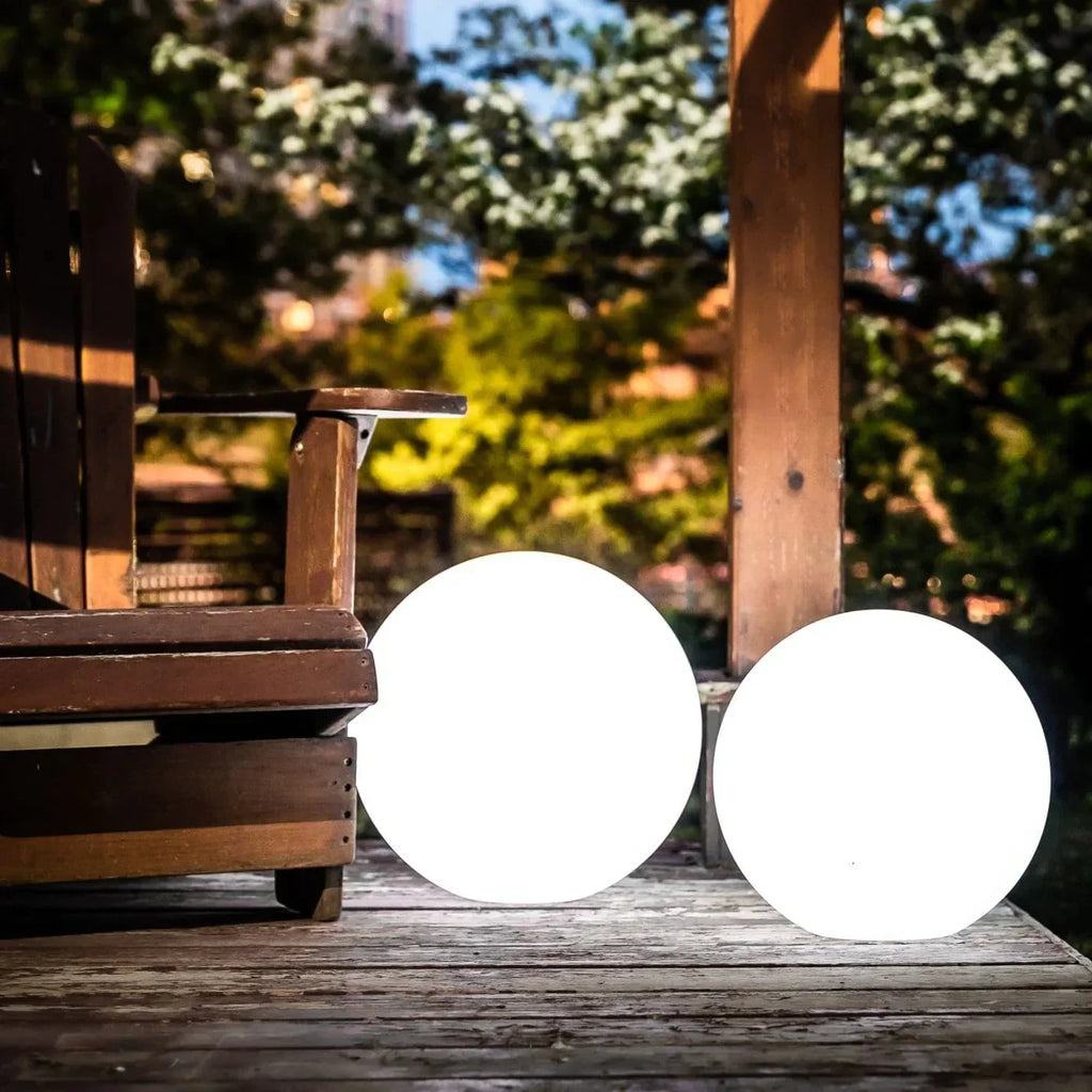 Solarhavekugle med LED, 10 tommer — vandtæt lys med farveskift