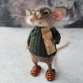 Figurine de souris en laine feutrée faite à la main - décoration pour sapin de Noël