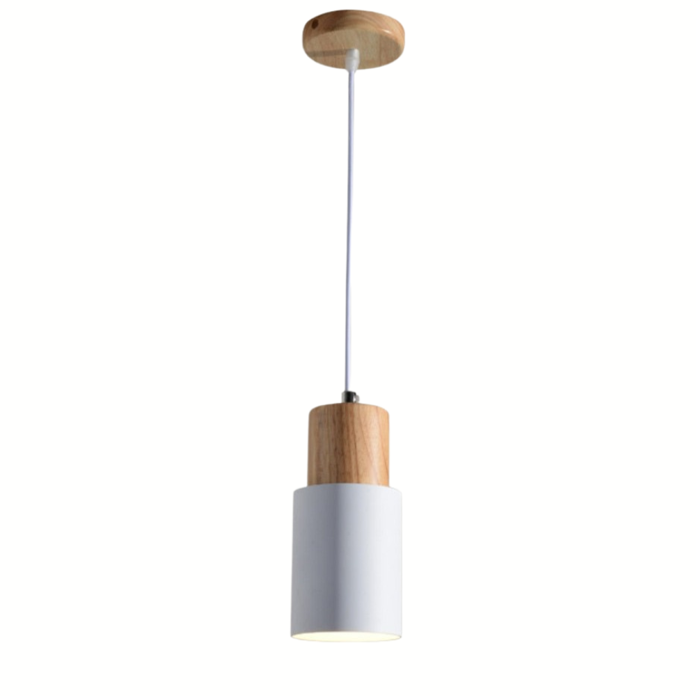 Colorful Nordic Wooden Base Pendant Light