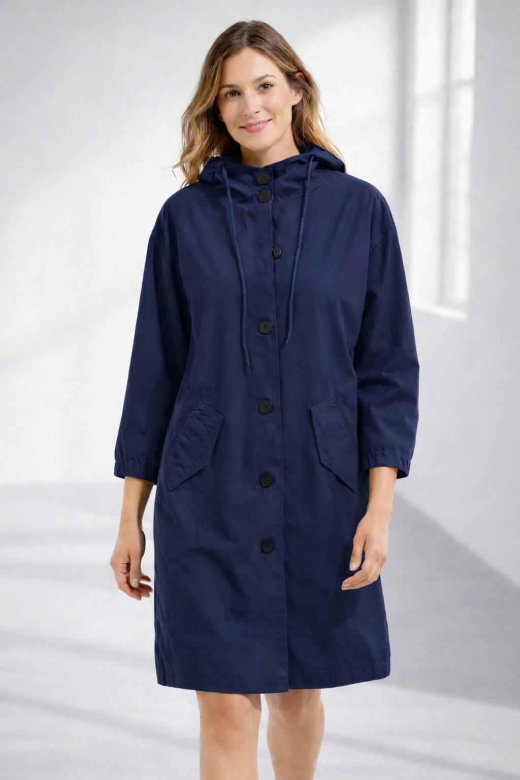 Veste trench à capuche Euroselle Everyday pour un style décontracté