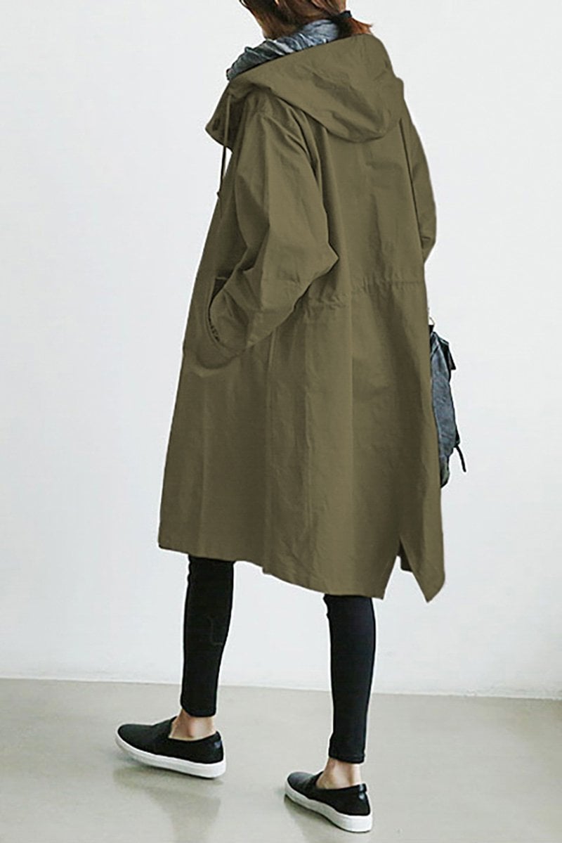 Veste trench à capuche Euroselle Everyday pour un style décontracté