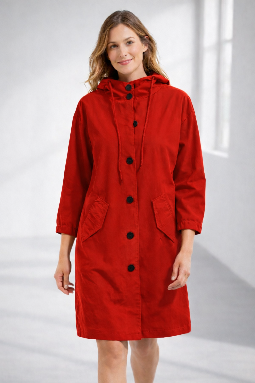Veste trench à capuche Euroselle Everyday pour un style décontracté