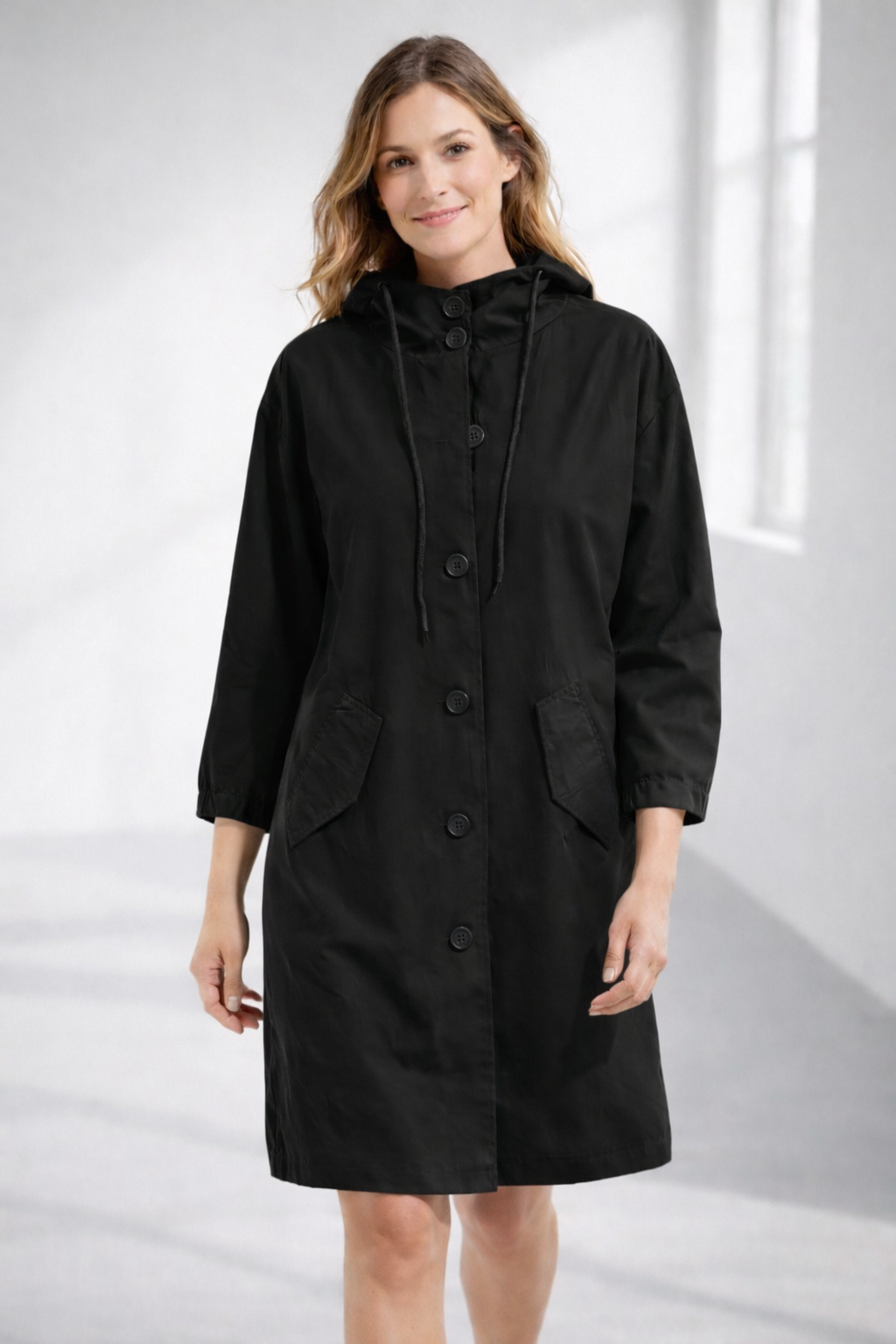 Veste trench à capuche Euroselle Everyday pour un style décontracté