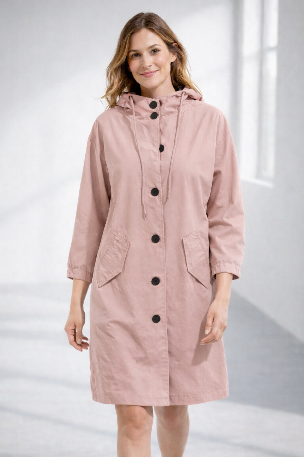 Veste trench à capuche Euroselle Everyday pour un style décontracté